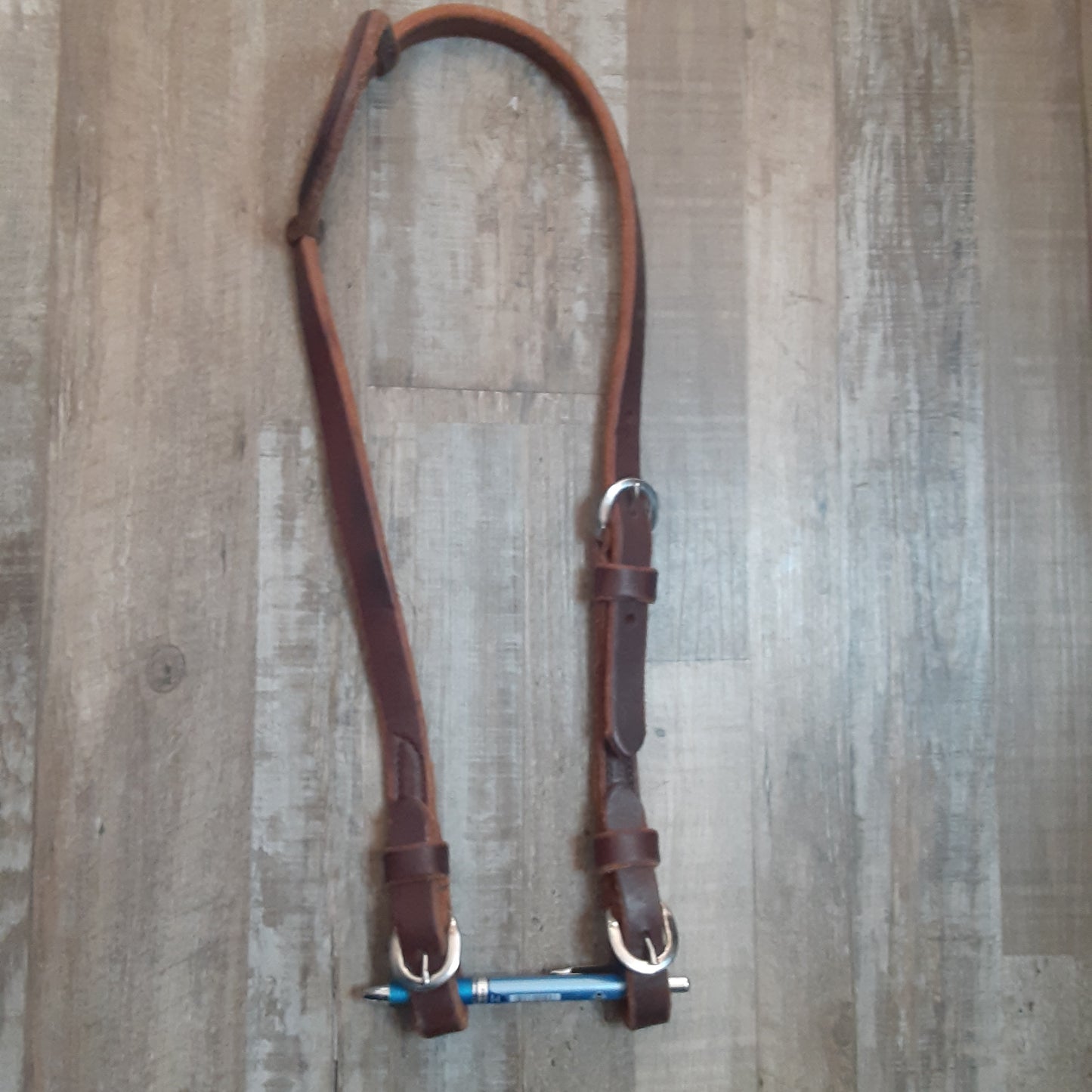Dark Oil Harness Leather Thick 3/4in One Ear Headstall